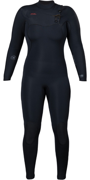 2025 Xcel Womens Infiniti 5/4mm Chest Zip Wetsuit WN54Z2L4 - Black